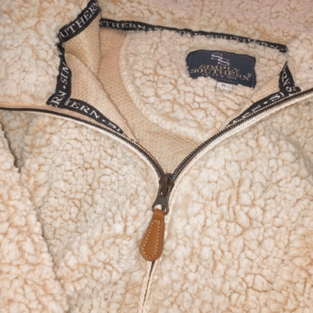 Simply southern fuzzy zip up